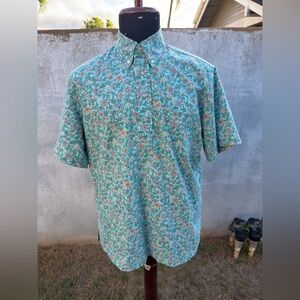 PreOwned Reyn Spooner Classic Hawaiian Print 3/4 Button Men's S Multicolored